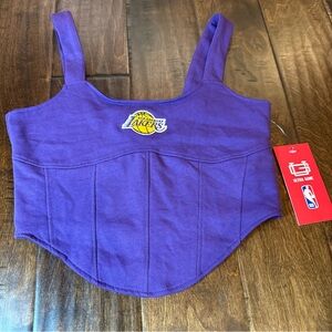 Ultra Game x NBA Los Angeles Lakers Corset Style Top size XL NWT Streetwear